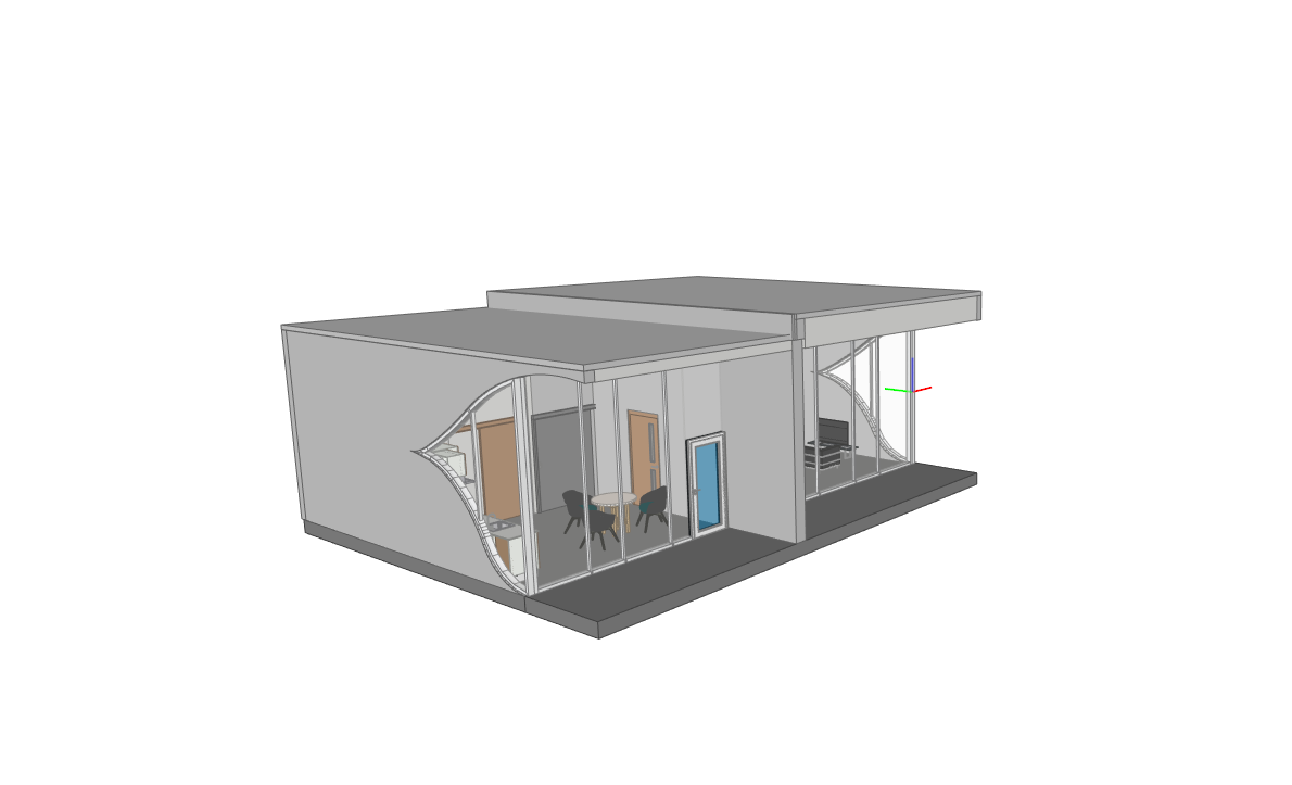 Engineering blueprint of industrial facility layout